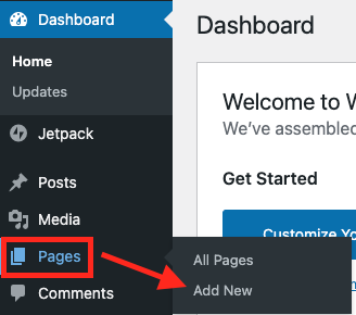 wordpress how to set page as homepage