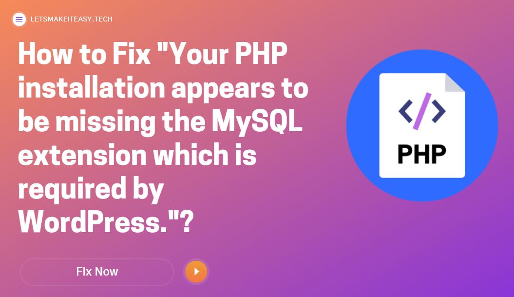 your php installation appears to be missing the mysql extension which is required by wordpress