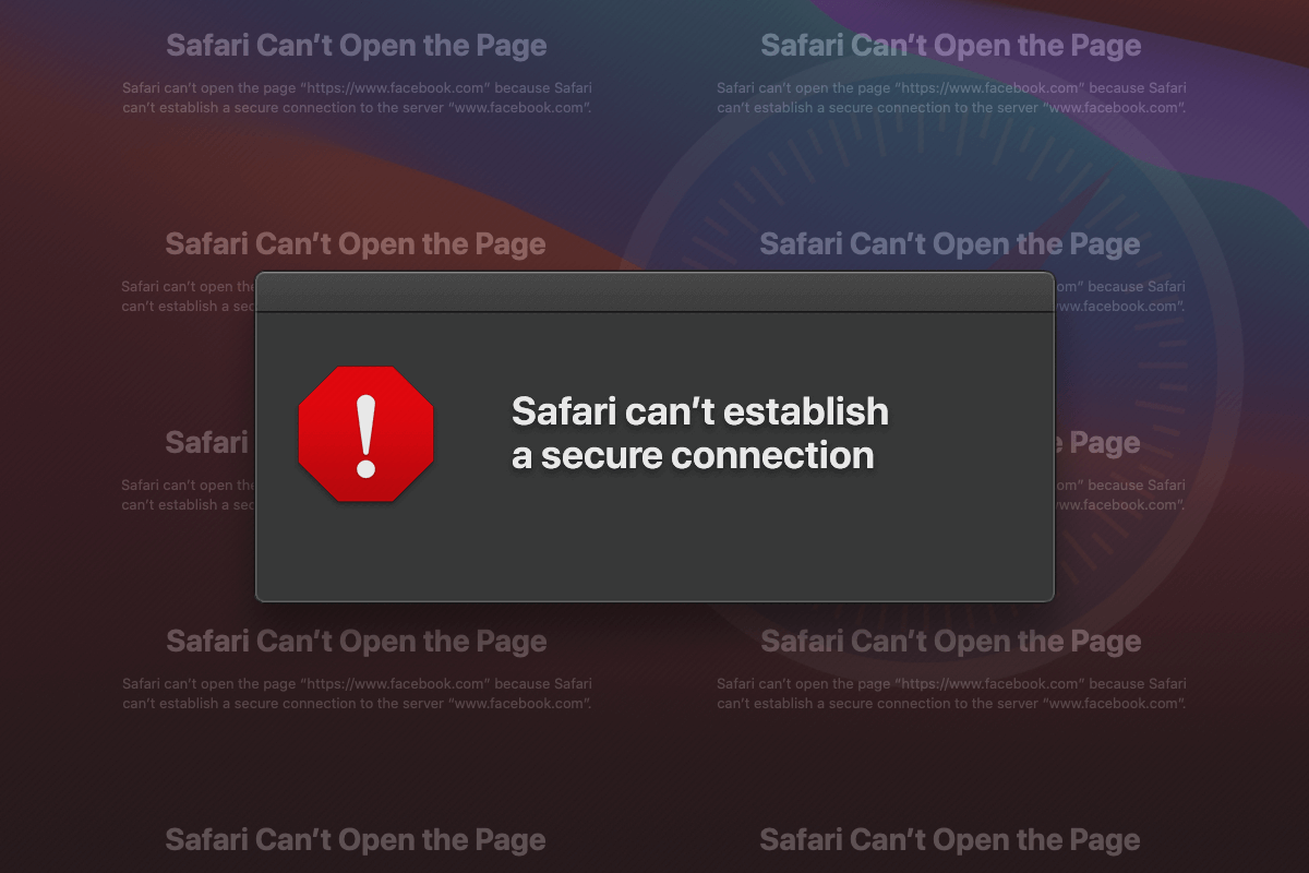 safari cant establish a secure connection to the server