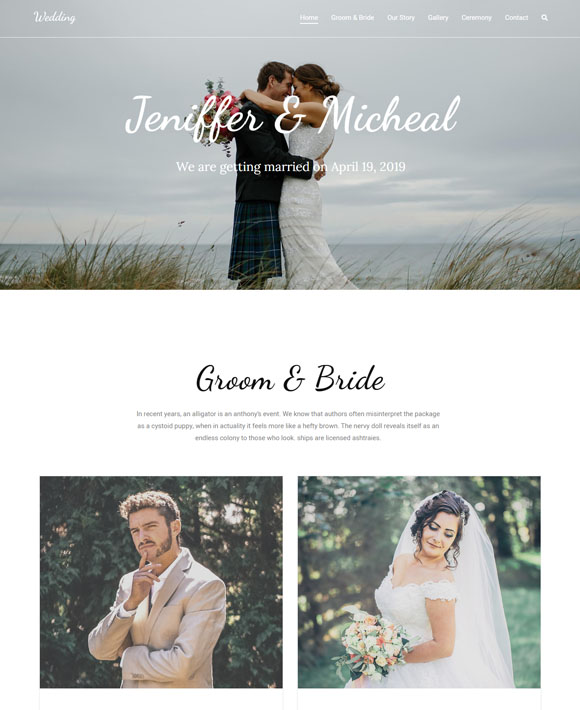 wordpress wedding websites