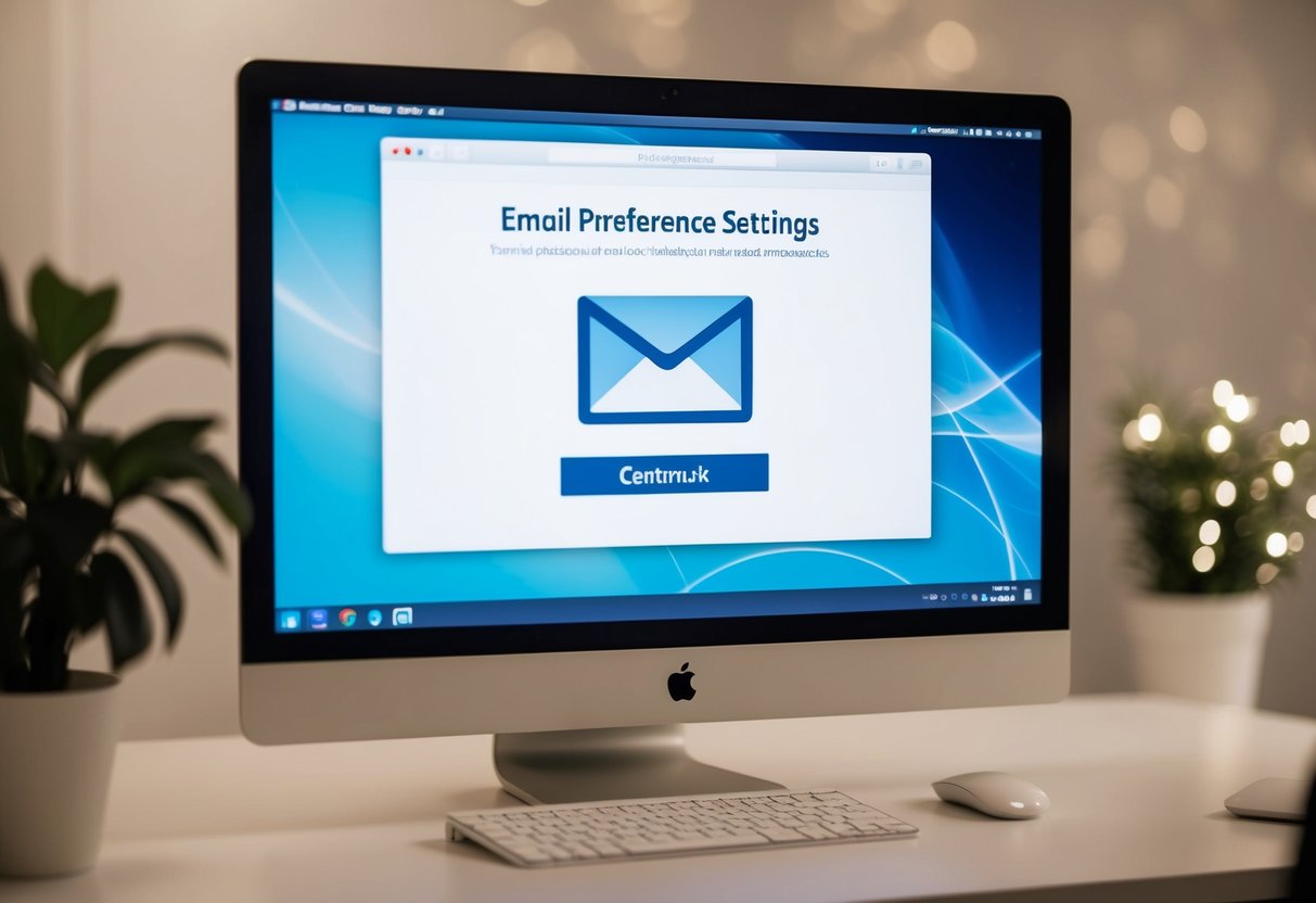 A computer screen displaying email preference settings for centrum.sk